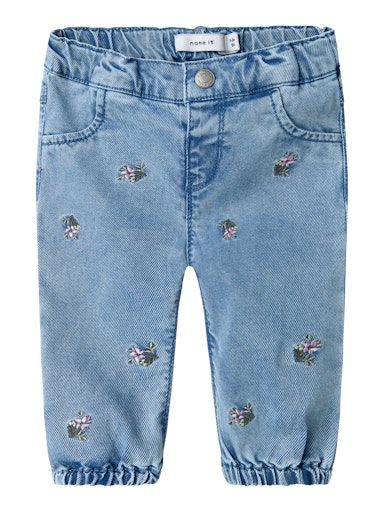 [01-35333.1] Weiche Babyjeans mit Bluemlistickerei (86)