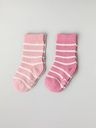 2-Pack gestreifte Kindersocken Biobaumwolle