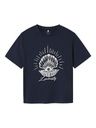 Rundhals T-Shirt mit Muscheldruck