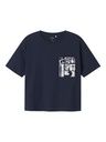 T-Shirt mit Brusttasche und Druck
