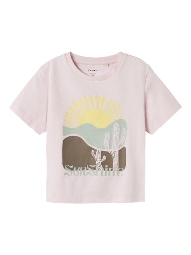 [01-35325.10] T-Shirt mit Druck (Rosa, 116)