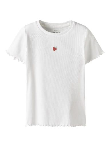 [01-35056.0] T-Shirt mit kleiner Stickerei (Weiss, 92)