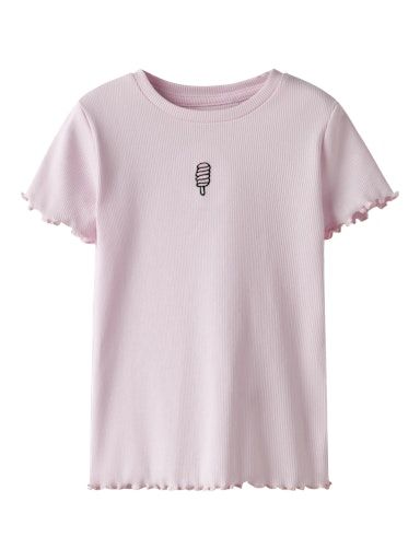 [01-35056.10] T-Shirt mit kleiner Stickerei (Rosa, 116)