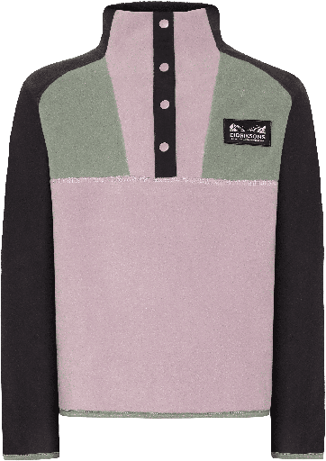 [01-35456.0] Kinder Fleece-Pullover mit Knöpfen (Rosa, 140)