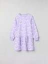 Langärmliges Sweatkleid mit Regenbogenprint