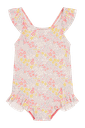 Badekleid mit Rüschen und süssem Print