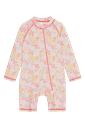 UV-Badeoverall langarm mit Blümchenprint
