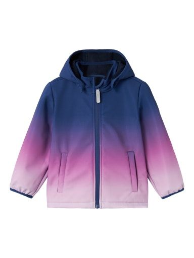 [01-35602.1] Softshelljacke Farbverlauf mit abnehmbarer Kapuze (Dunkelblau, 98)