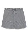Gestreifte Jersey Shorts mit Kordelzug