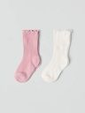 2er-Pack Mädchen-Socken mit Rollsaum