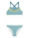 Sportliches Mädchen Bikini gemustert