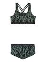 Sportliches Mädchen Bikini Tigerprint