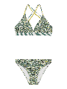 Gemustertes Mädchen Triangle-Bikini-Set
