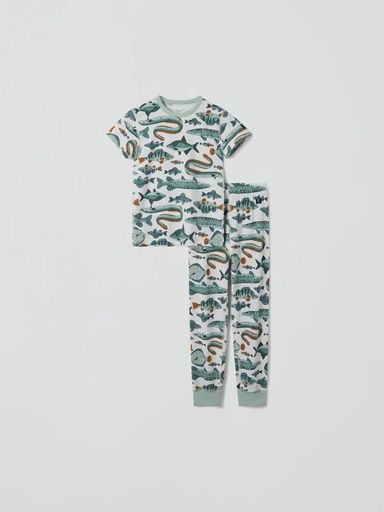 [01-35748.1] Kurzarm Pyjama-Set Fischeprint (98-104)