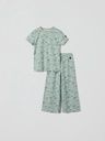Kurzarm Pyjama-Set Gänseblümchen