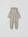 Sweatoverall mit Bienenprint und Kapuze