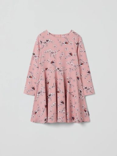 [01-35769.8] Langärmliges Mädchenkleid mit Kirschblüten (92)