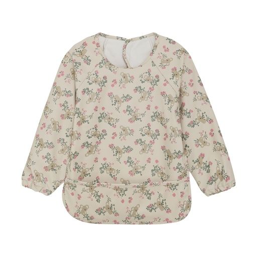 [01-35821.0] Pu Essschürze bedruckt Langarm (Creme)