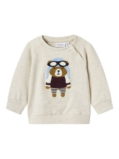 [01-35833.1] Sweatshirt mit Bärenmotiv (Beige, 86)