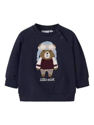 [01-35833.10] Sweatshirt mit Bärenmotiv (Dunkelblau, 68)