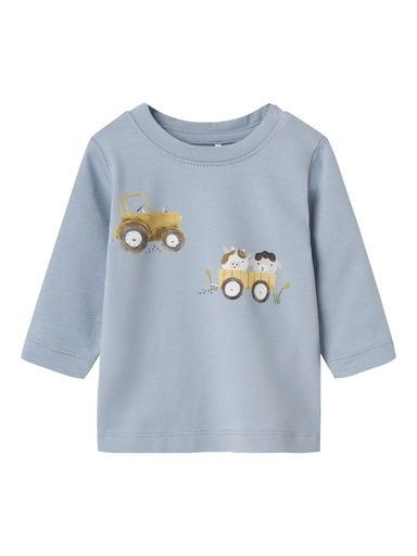 [01-35856.1] Langarmshirt mit Traktorprint (Blau, 74)