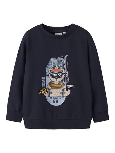 [01-35889.1] Sweatshirt mit Brustprint (Dunkelblau, 98)