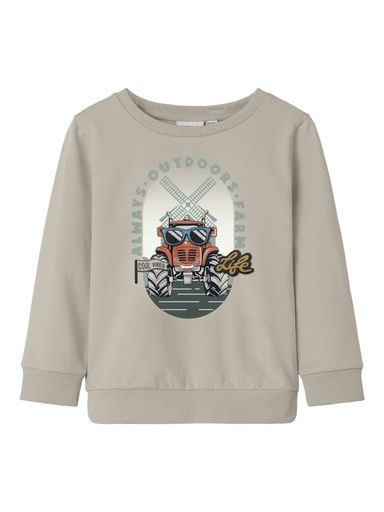 [01-35889.10] Sweatshirt mit Brustprint (Beige, 110)