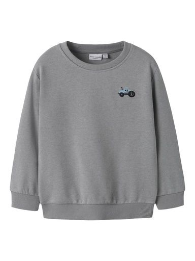[01-35891.1] Sweatshirt mit kleiner Stickerei (Grau, 110)