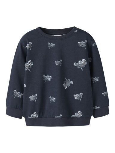 [01-35893.1] Sweatshirt mit Allover Print (Dunkelblau, 98)