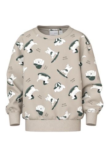 [01-35893.12] Sweatshirt mit Allover Print (Beige, 104)