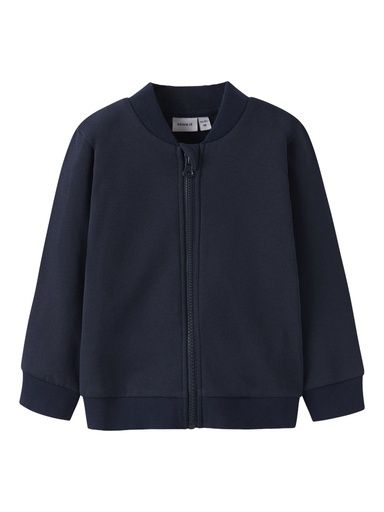 [01-35894.1] Sweatjacke Uni mit Stehkragen (Dunkelblau, 122-128)