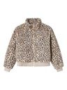Kunstfelljacke mit Leoprint
