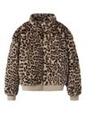 Kunstfelljacke mit Leoprint