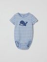 Kurzarm Babybody mit Wal-Motiv