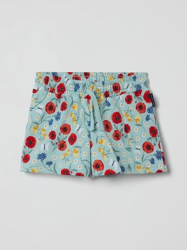 [01-35965.1] Leichtes geblümte Mädchenshorts Mohn-Print (92)
