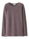 Langarmshirt aus Wolle einfarbig