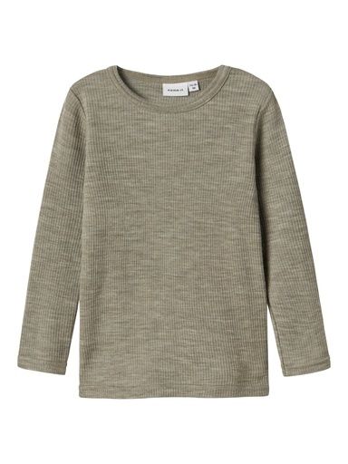 [01-35974.1] Langarmshirt aus Wolle gerippt (Grün, 122-128)