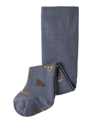 [01-35986.2] Baby Wollstrümpfe mit Muster (Grau, 50-56)