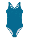 Sportliches Mädchen-Badekleid einfarbig