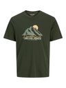 T-Shirt mit Bergdruck