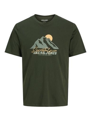[01-34936.12] T-Shirt mit Bergdruck (Khaki, 128)