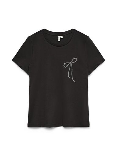 [01-36046.1] T-Shirt mit Glitter Masche (134-140)