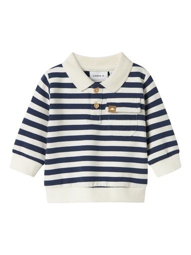 [01-36055.1] Gestreiftes Sweatshirt mit Polokragen (68)