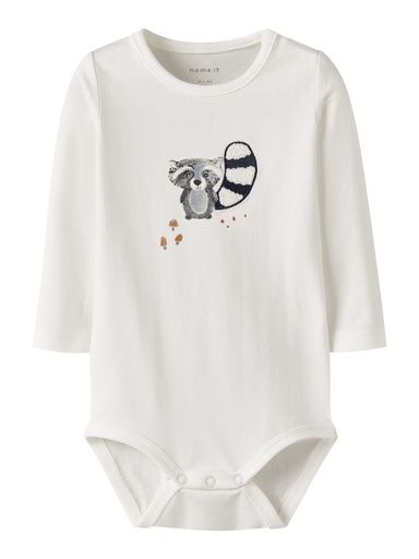 [01-36062.1] Langarmbody mit Druck (Weiss, 50)