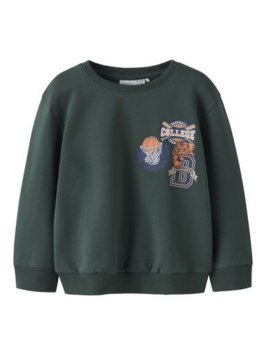 [01-36085.10] Sweatshirt mit allover Sportprint (Dunkelgrün, 104)