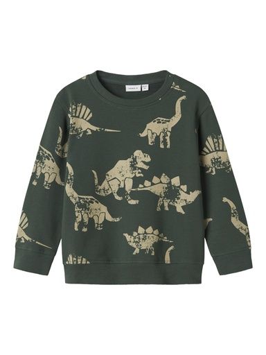 [01-36091.10] Sweatshirt mit allover Dinodruck (Dunkelgrün, 104)