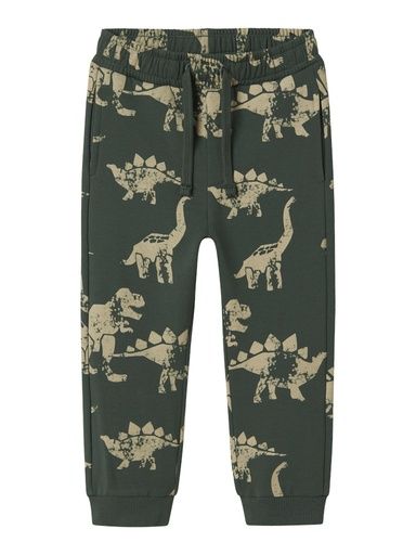 [01-36092.1] Jogginghose mit allover Dinodruck (Dunkelgrün, 104)