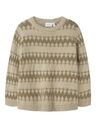 Rundhals Pullover mit Jacquard Muster