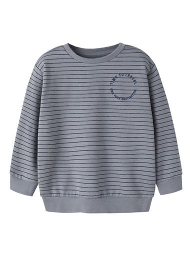 [01-36097.1] Sweatshirt Streifenmuster (Graublau, 122-128)