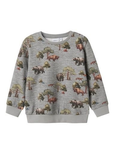 [01-36100.10] Sweatshirt mit Tierprint (Grau, 98)